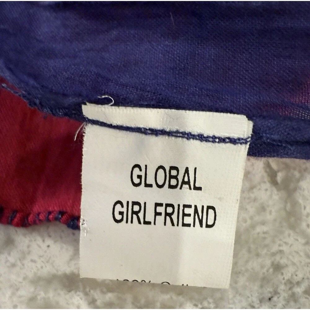 Global Girlfriend Tie Dye Scarf Wrap Multicolor Tie Dye 100% Cotton 68